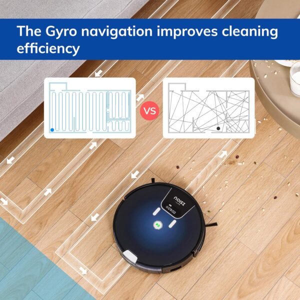 ILIFE NOISZ S8 Pro Robot Vacuum and Mop 2 in 1, 2000Pa, Route Planning, Auto Boosts on Carpets, ElectroWall, Good for Hard Floors, Medium-Pile Carpets, Gradient Blue - Image 3