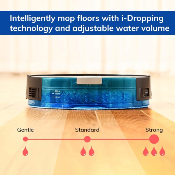 ILIFE NOISZ S8 Pro Robot Vacuum and Mop 2 in 1, 2000Pa, Route Planning, Auto Boosts on Carpets, ElectroWall, Good for Hard Floors, Medium-Pile Carpets, Gradient Blue - Image 4