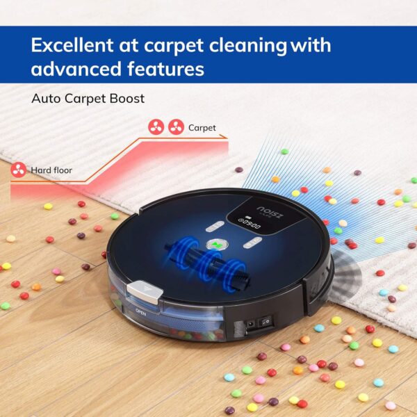 ILIFE NOISZ S8 Pro Robot Vacuum and Mop 2 in 1, 2000Pa, Route Planning, Auto Boosts on Carpets, ElectroWall, Good for Hard Floors, Medium-Pile Carpets, Gradient Blue - Image 5