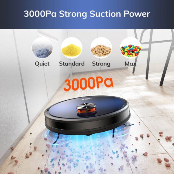 ILIFE T10s Robot Vacuum and Mop with Self-emptying Station, 3000Pa Suction, Lidar Navigation, Smart Home Integration - Image 3