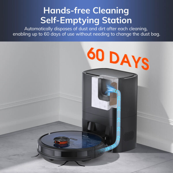 ILIFE T10s Robot Vacuum and Mop with Self-emptying Station, 3000Pa Suction, Lidar Navigation, Smart Home Integration - Image 8