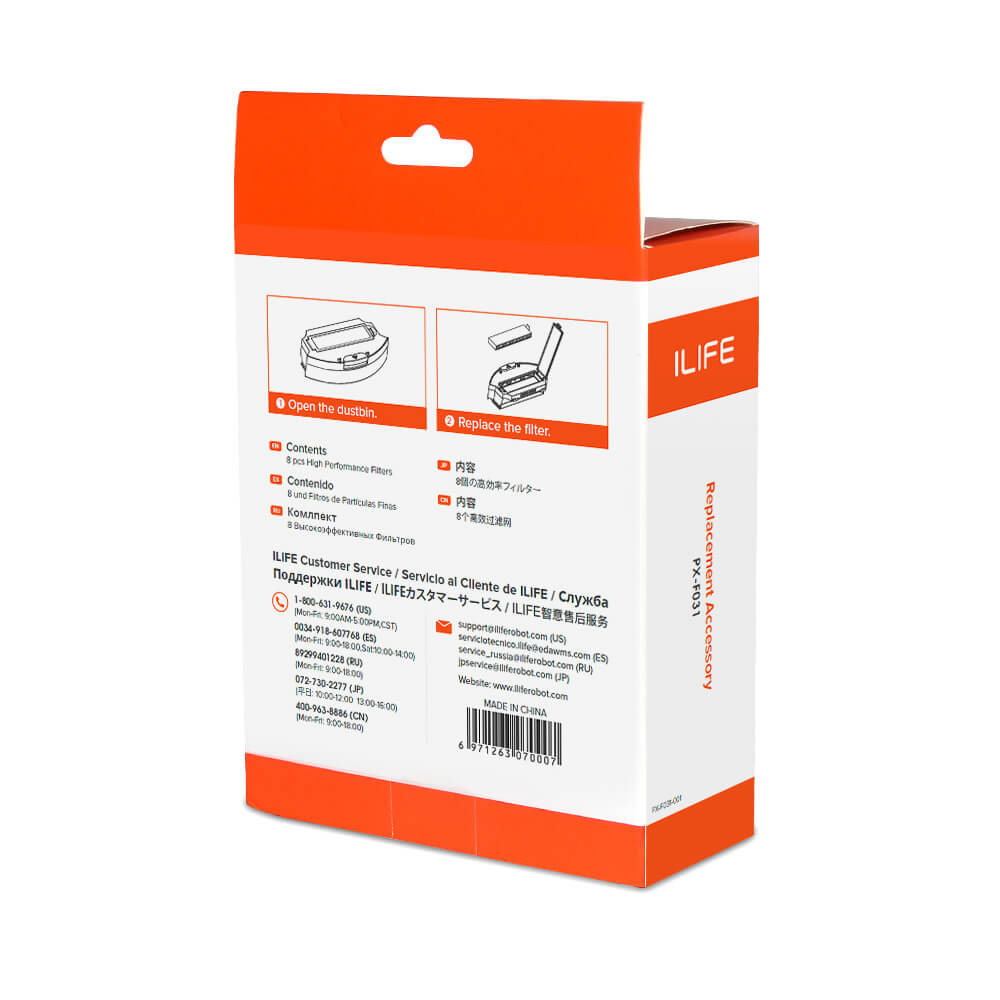 PX-F031 High Performance Filter (8 pcs) l Applicable to ILIFE A80 Max A9 A10 S8 Pro - Image 4