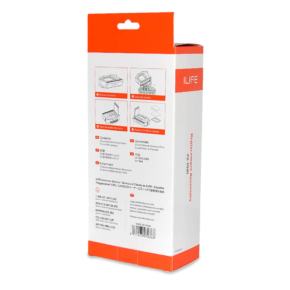 PX-F040 High Performance Filter + Filter Sponge (10 pcs) l Applicable to ILIFE V8s V80 Max V8 Plus - Image 4