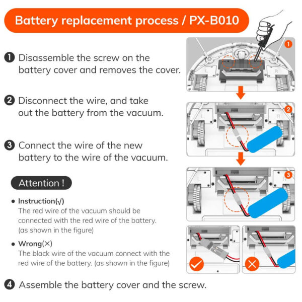 PX-B010 Battery Power Pack for ILIFE V3s Pro V5s Pro V8s V80 Max B5 Max S5 Pro - Image 5