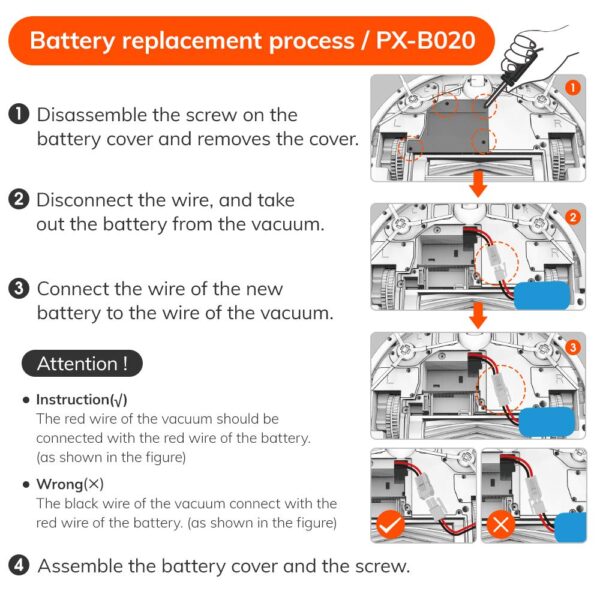 PX-B020 Battery Power Pack for ILIFE A9 A80 Max A7 A4s Pro A4s V7s Plus A6 A8 W400 S8 Pro - Image 5